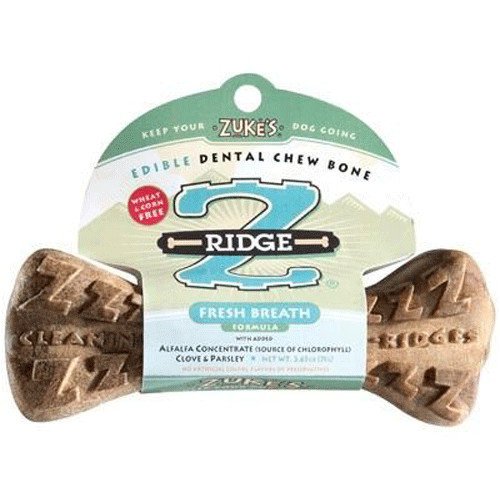 Childrens Toyshop  Sporting Goods : Zuke's Z-Ridge Edible Dental Bone (M) - -