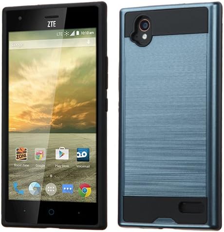 ZTE Warp Elite case - D'eJoy™ Slim Metal Texture Shiny Protector Phone Case For ZTE Warp Elite N9518 - Navy [Brushed Metal Series]