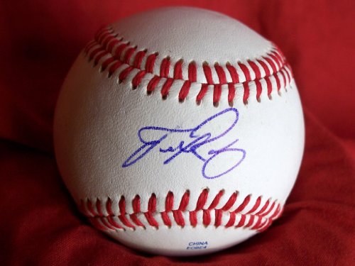 Francisco Rodriguez Autographed ROLB Baseball, Los Angeles Angels of Anaheim, Team Mexico, Proof Photo of Francisco Signing for Us.