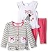 Nannette Baby Girls' Little 3 Piece Tee Jacket and Legging Set