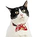 Necoichi Kimono Ribbon Cat Collar (Red)