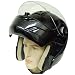 Motorcycle Street Bike Modular Filp up Full Face Adult Helmet Fiber Black