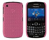 Hard Mesh Snap Case for BlackBerry Curve 8520 / 8530 / 9300 - Hot Pink