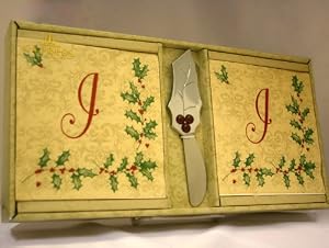 Monogram Holiday Napkin Set - J