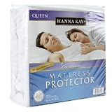 Hanna Kay Premium 100% Waterproof Mattress Protector ,Hypoallergenic - 10 Year Warranty Queens Size