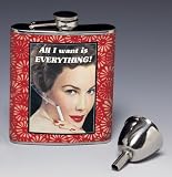 Santa Barbara FSK-1080D Olive Sandwiches Flask, All I Want Is Everything