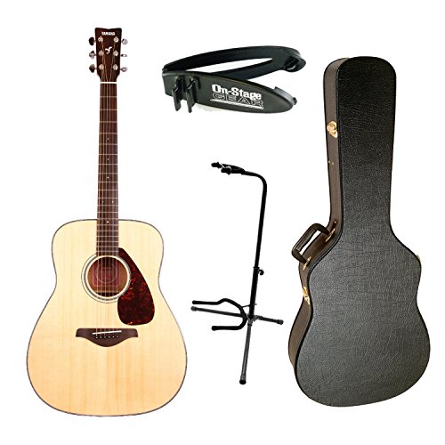 Yamaha FG700S Solid Top Acoustic Guitar with Hardshell Case, Clip