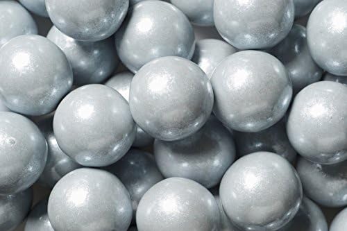 Shimmer Pearlescent Silver 1 Inch Gumballs 2lb Bag