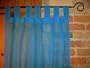 Azure Blue Sheer 100% Cotton Gauze Tab Curtain, 44 inches X 104 inches