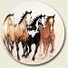 Stepping Out Horses Stone Auto Car Coaster (1)
