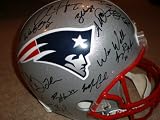 2007 Patriots Signed by 35 Riddell Full Size Helmet