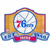 NBA Philadelphia 76Ers 11-by-17 inch Established Wood Sign