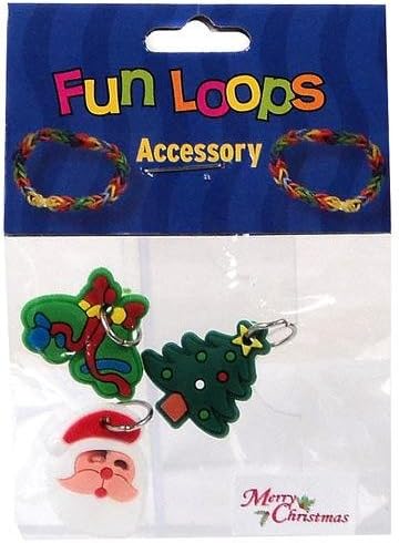 Fun Loops Rubber Band Bracelet 3-Pack Christmas