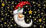 Toland Home Garden Santa Moon 18 x 30-Inch Decorative USA-Produced Standard Indoor-Outdoor Designer 