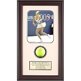 Maria Sharapova Signed Ball in Framed Shadow Box - In Action