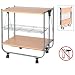 from LHS Beech and Aluminium Kitchen, Dessert, Dining, Bathroom, Serving, BBQ, Drink Foldable Trolley Rack / Folding Table with Castors