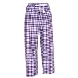 Lightweight Cotton Sheeting Purple Punch tie cord cotton pants for lounging, sleep, sports. Unisex relaxed fit,