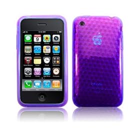 Purple Hybrid XYLO-GEL Skin / Case / Shell for the Apple iPhone 3G / 3GS Mobile Phone.