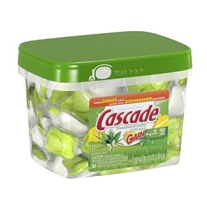 Cascade Actionpacs Dishwasher Detergent With The Scent Of Gain 60 Count
