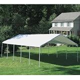 Ropes, Tarps & Tie-Downs: ShelterLogic 26ft.L x 12ft.W x 9ft.8in.H Replacement Canopy Top, Tan