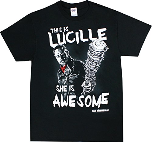 The Walking Dead Men's This Is Lucille She Is Awesome T-shirt Black 2XL