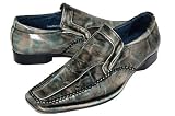 NEW!! WoW!! CREATIVE ARTIST LEATHER LINED COLLECTION DESIGNER MULTI COLORED TEXTURED SLIP ON SHOE FOR MEN. OLIVE & BLACK DETAILS AT AMERICAN SHOE FACTORY