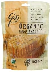 GoNaturally Organic Honey Gluten Free Hard Candies, 3.5-Ounce Bags (Pack of 6)