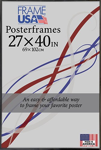 Black 27x40 Poster Frame w/Plexi-Glass and Hardboard Backing