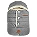 JJ Cole - Urban Bundleme, Canopy Style Bunting Bag to Protect Baby from Cold and Winter Weather in Car Seats and Strollers, Heather Grey, Infant