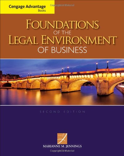 cengage advantage books foundations of the legal environment of business