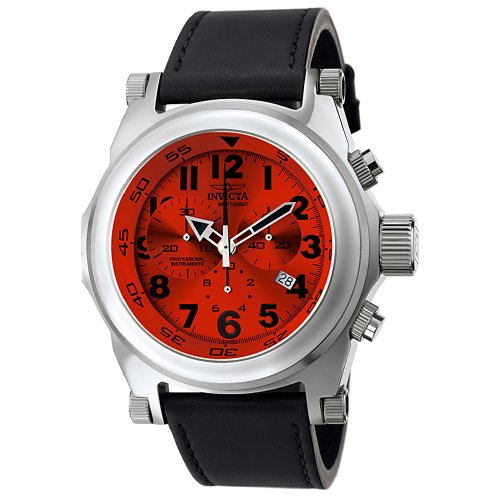 Invicta Men's F0049 Exclusive Force Collection Chronograph Black Leather Watch