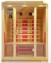 3 Person Sauna Glass Front Hemlock Ceramic Dry Heat FAR Infrare Detox New