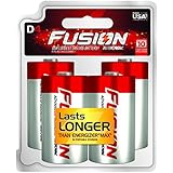 FUSION by Rayovac High-Performance D Alkaline Batteries, 4-count