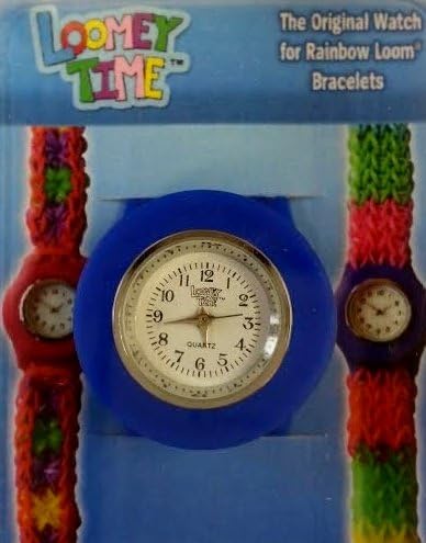 Loomey Time Rainbow Loom Watch Bracelet Blue