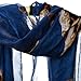 Lovely Pug Dog Printing Long Soft Voile Scarfs Scarves - Ming blue