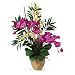Real Looking Double Phal/Dendrobium Silk Flower Arrangement Orchid / Cream Colors - Silk Arrangement