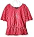 Amy Byer Big Girls' Lace Peplum Top
