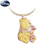 Disney Winnie The Pooh And Piglet Crystal Pave Pendant Necklace by The Bradford Exchange