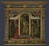 The High Quality Polyster Canvas Of Oil Painting 'Francesco Botticini-S. Gerolamo Altarpiece,1490' ,size: 18x19 Inch / 46x49 Cm ,this Replica Art DecorativePrints On Canvas Is Fit For Game Room Gallery Art And Home Gallery Art And Gifts