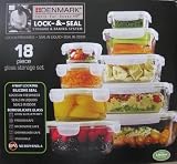 18 Piece Lock & Seal Storage & Baking System Glass Storage Set