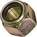 Steel Lock Nut, Zinc Yellow-Chromate Plated Finish, Grade 8, Right Hand Threads, Nylon Insert, Inch