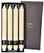 Root Unscented Grecian Collenettes Dinner Candles, 12-Inch Tall, Box of 4, Ivory