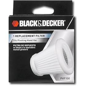 Black and Decker PVF100 Replacement Filter for PHV100 PHV1800 18-Volt Pivoting Vac by Black & Decker