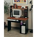 Matte Black Computer Desk with Hutch Matte Black by Sauder
