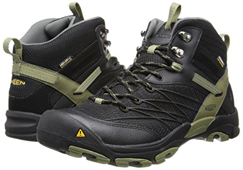 Keen Mens Marshall Mid Wp Hiking Boot Black Burnt Olive - Main Image