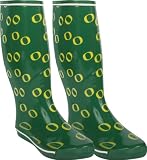 Oregon Ducks Women's Dark Green All-Over Print Rubber Rain Boots