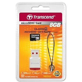 Transcend 8 GB microSDHC Class 2 Flash Memory Card with USB Card Reader TS8GUSDHC2 P3 519qURiR3ML. SL500 AA280 Transcend 8 GB microSDHC Class 2 Flash Memory Card with USB Card Reader TS8GUSDHC2 P3