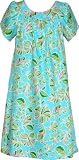 MuuMuu House Dress - Modern Flowers Petal Sleeves Caftan Kaftan Hawaiian Aloha Pullover Cotton Lounger - Regular and Plus Size