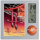 Houston Rockets Desk Clock with Picture Frame