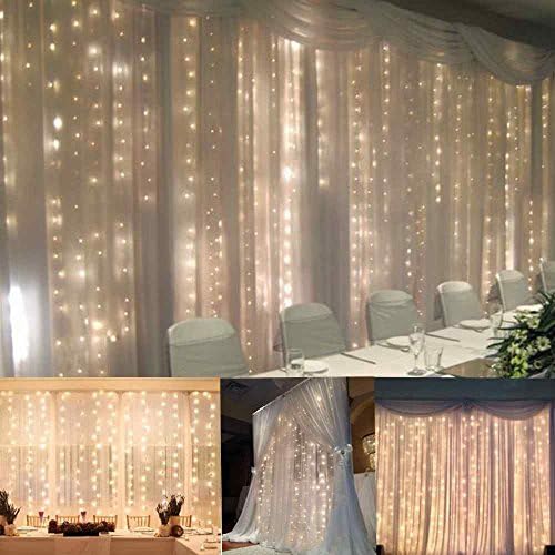 FEFE® Crystal LED Lights 9.8ft*9.8ft 304 LEDs String Lights Decorating Holiday,Party, Wedding Curtain Lights
